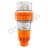 3 Round PIN 20A Straight Male Plug 250V IP66 | Kripal