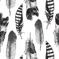 Black  And  White  Feather matt 800x 1400x 6mm