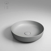 450mm  Round  Above  Counter  Basin   Matte  Grey