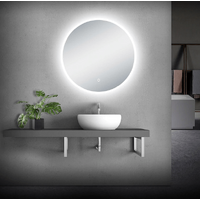 Frameless Round LED Mirror, Screen Touch