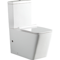 Floor  Mounted  Toilet  Suite with  Slim  Seat  White, 4  Star